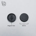 25mm wargaming base with magnet slot, textured surface for hobby miniatures