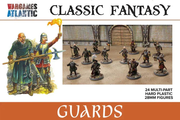 Classic Fantasy Guards 28mm Wargaming Miniatures Set