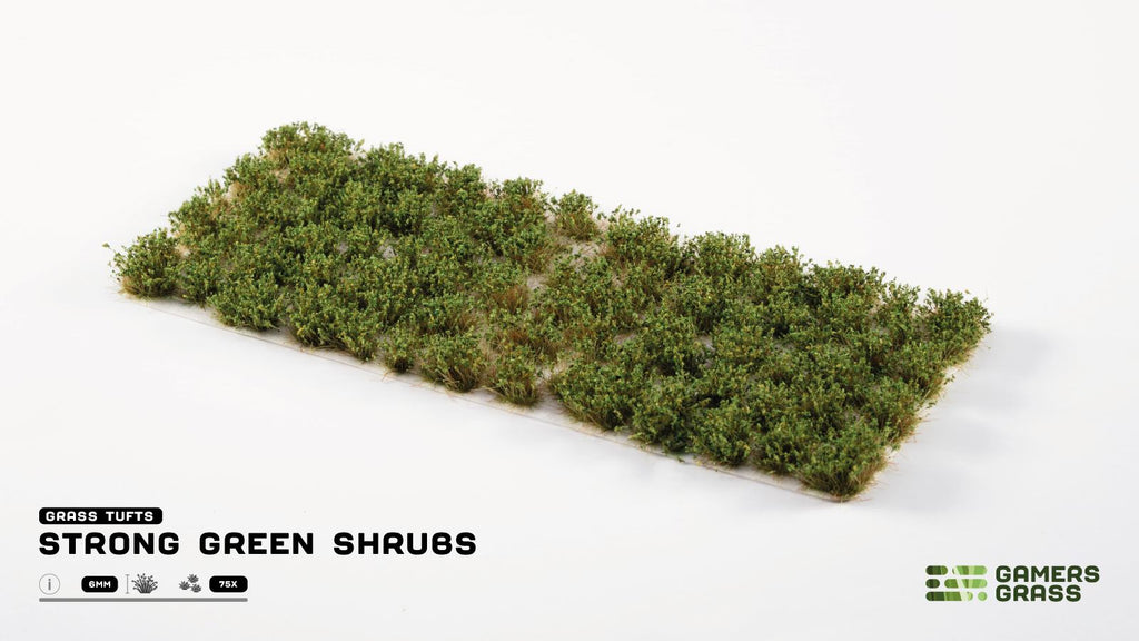 GamersGrass - Strong Green Shrubs (6mm) Grass Tufts