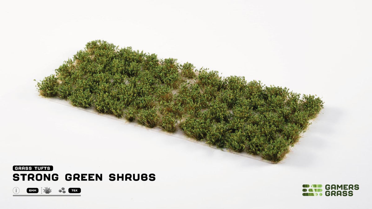 GamersGrass - Strong Green Shrubs (6mm) Grass Tufts