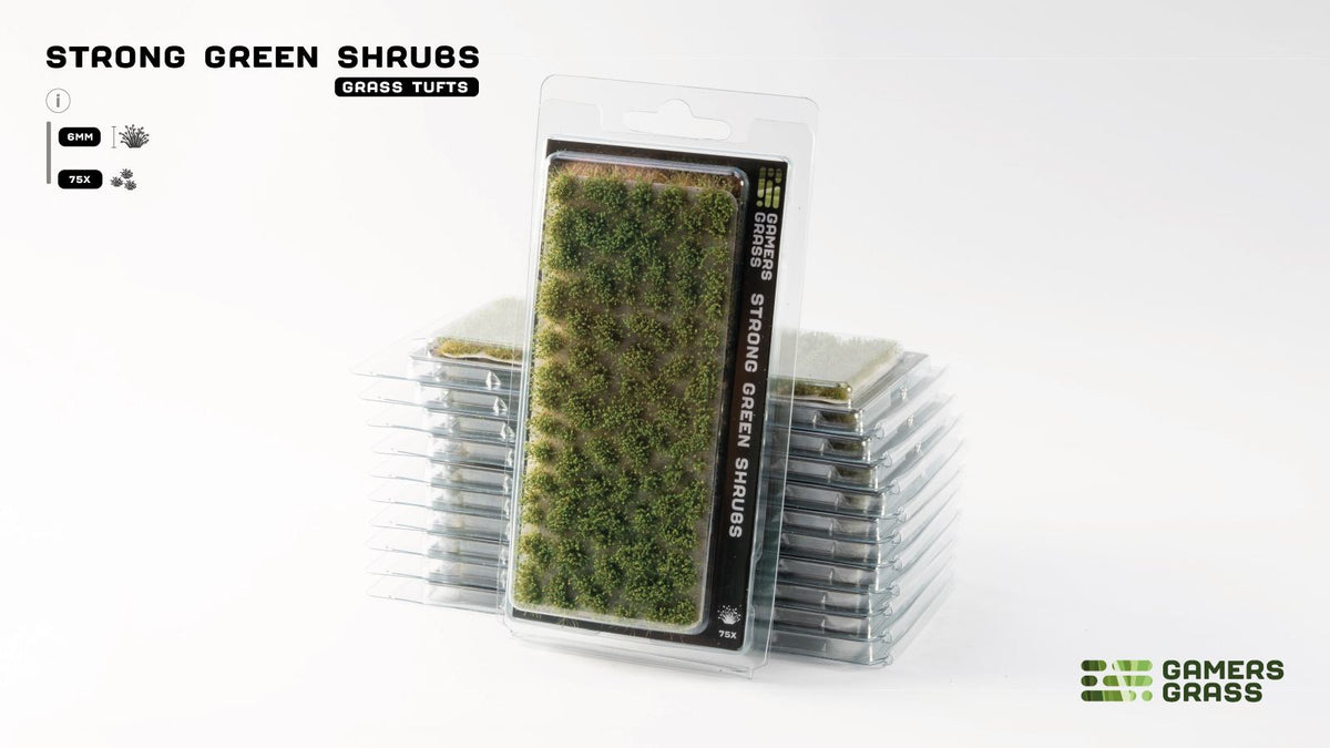 GamersGrass - Strong Green Shrubs (6mm) Grass Tufts