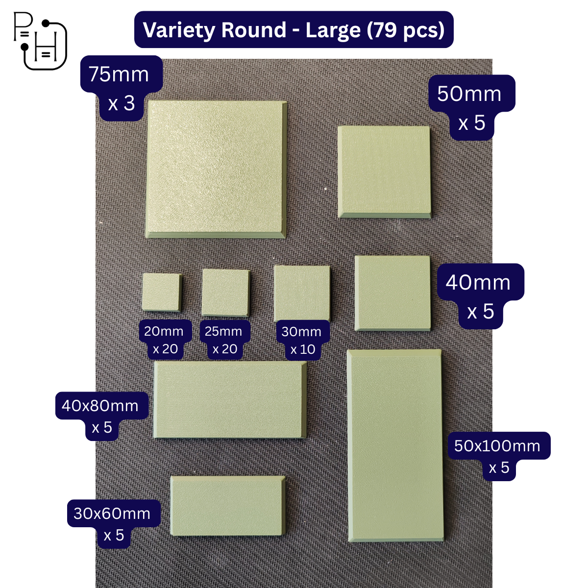 Wargaming Plastic Model Bases - Square