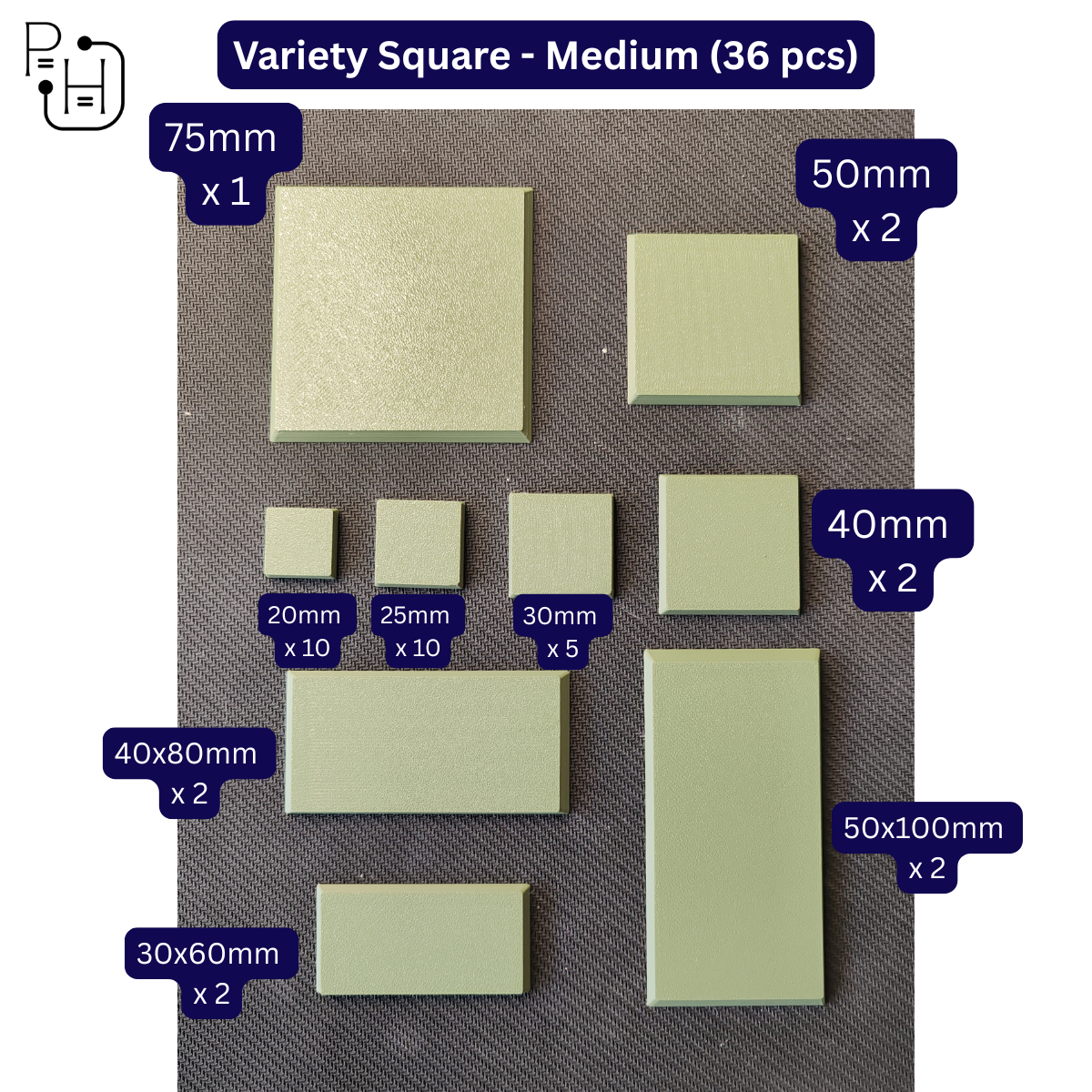 Wargaming Plastic Model Bases - Square