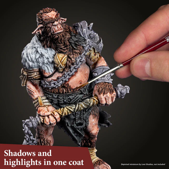 Painting wargaming miniature with shadows and highlights in one coat for hobbyists