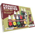 Fanatic Starter Paint Set with 11 Warpaints, free brush & miniature for wargaming hobbyists