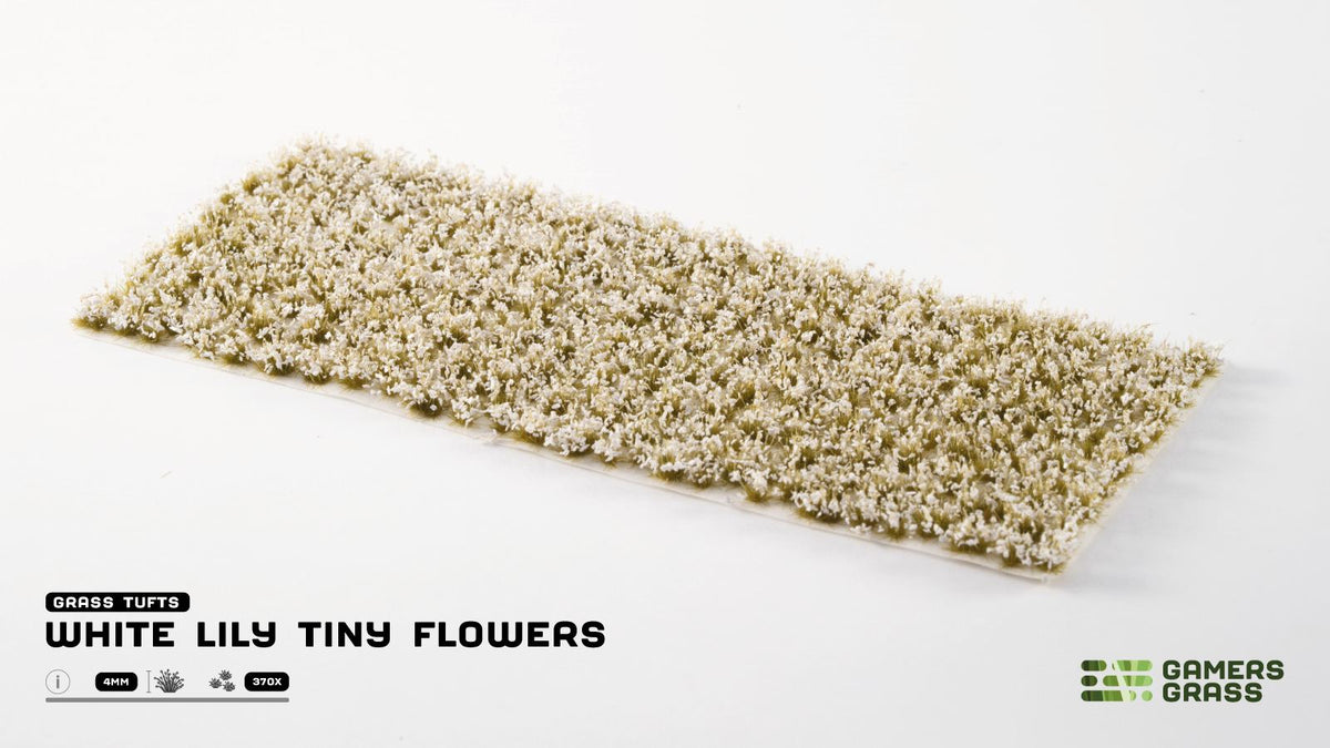 GamersGrass - White Lily Tiny Flowers (4mm) Grass Tufts
