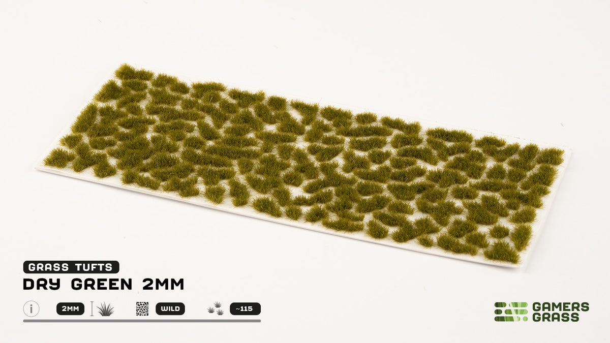 GamersGrass - Dry Green (2mm) Grass Tufts
